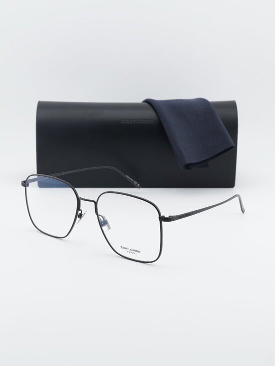 Saint Laurent Accessories - Saint Laurent SL491 004 Square Eyeglasses – Matte Black 55mm